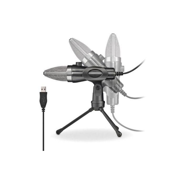 NGS MS120USB Micrófono USB con Soporte Trípode para Streaming, Podcast y Locución. Compatible con PS4, PS5 y PC. Patrón Cardioide. 3