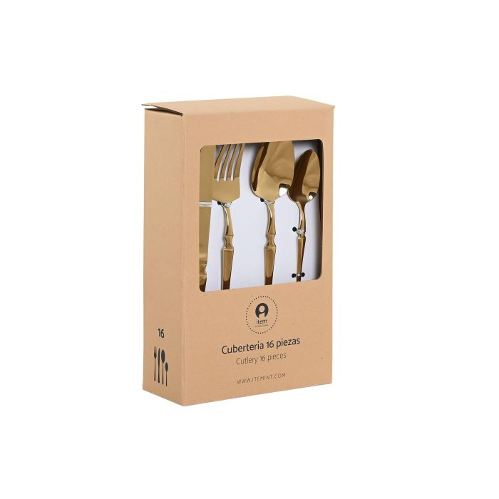 Cuberteria Basicos DKD Home Decor Dorado 1.5 x 15 x 3 cm Set de 24 1 Cuberteria Basicos DKD Home Decor Dorado 1.5 x 15 x 3 cm Set de 24 1