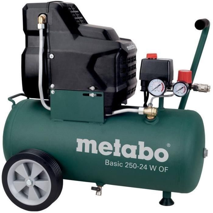 Compresor - METABO - Basic 250-24 W OF - Acoplamiento rápido universal - Mango engomado Compresor - METABO - Basic 250-24 W OF - Acoplamiento rápido universal - Mango engomado