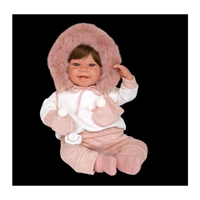 Muñecas Arias Muñeca Elegance 45 cm Zoe Rosa con Manoplas (Muñeco de Peso) 8