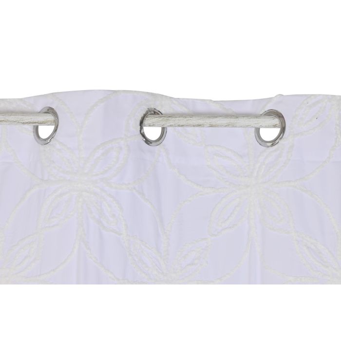 Cortina Boho DKD Home Decor Blanco 260 x 140 cm (2 Unidades) 1