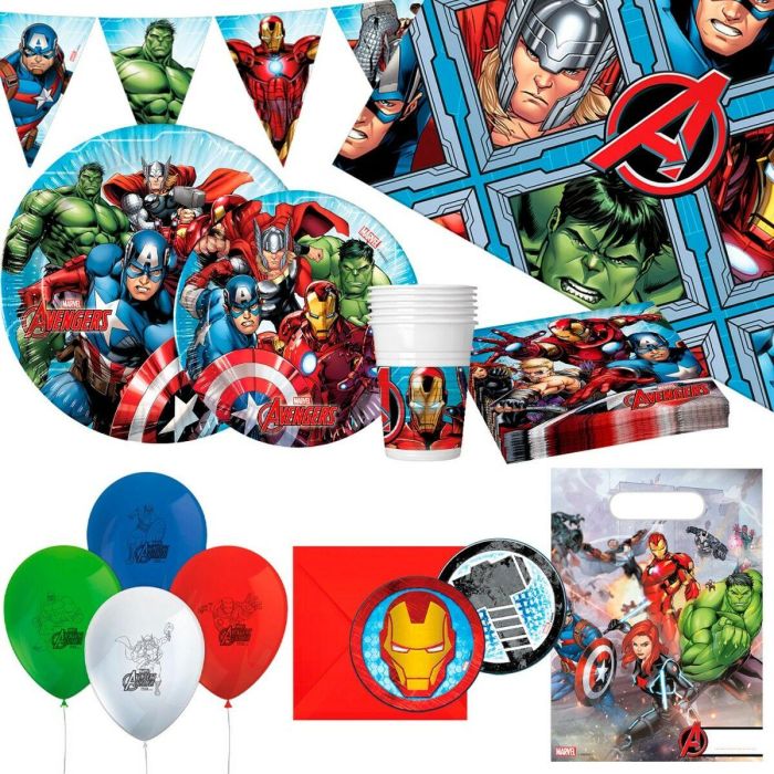 Set Artículos de Fiesta The Avengers 66 Piezas Set Artículos de Fiesta The Avengers 66 Piezas