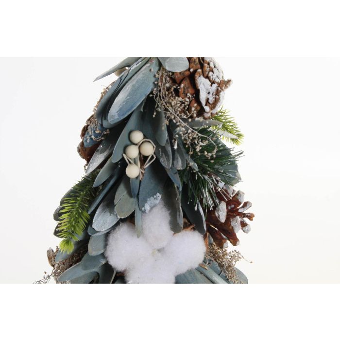 DKD Home Decor Cono de Navidad Alpina, Verde Blanco, 17x17x30 cm, Figura Decoración Navideña de Hogar en Piña y Porexpan 1 DKD Home Decor Cono de Navidad Alpina, Verde Blanco, 17x17x30 cm, Figura Decoración Navideña de Hogar en Piña y Porexpan 1