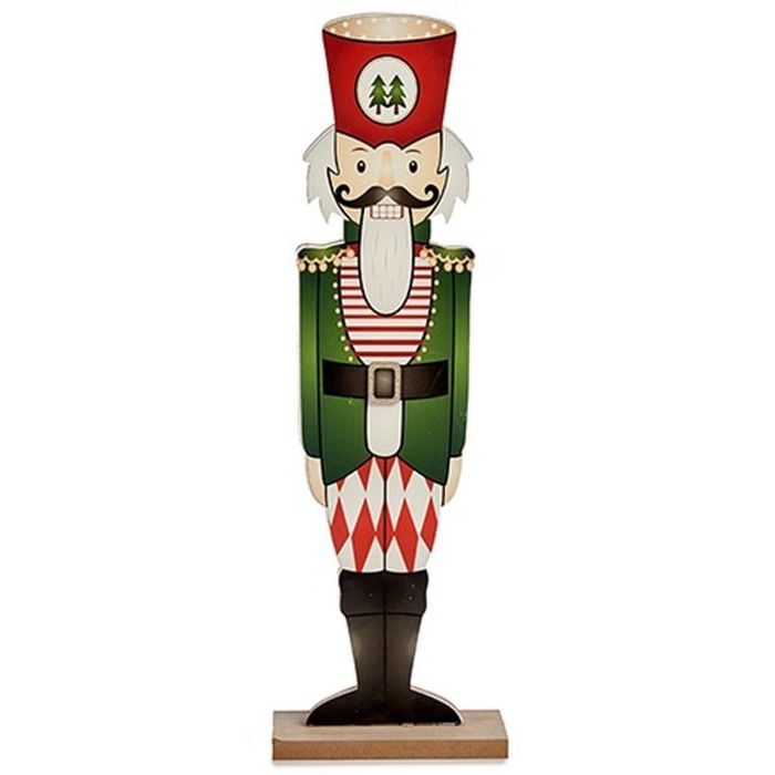 Figura Decorativa Cascanueces Blanco Negro Rojo Verde Madera 10 x 60 x 19 cm (6 Unidades) 1