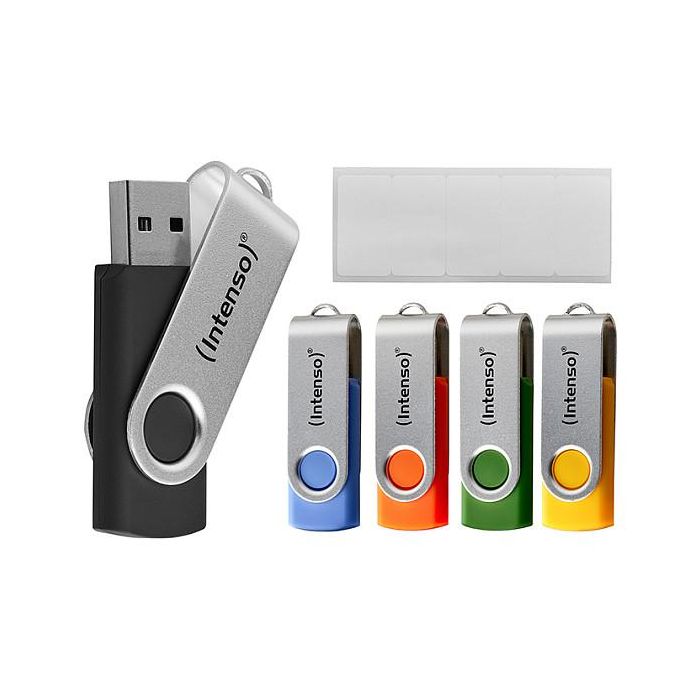 Intenso 5 x Memoria USB Office Line 16GB, USB-A 3.2 Gen 1, Multicolor, Paquete de 5 Unidades 2 Intenso 5 x Memoria USB Office Line 16GB, USB-A 3.2 Gen 1, Multicolor, Paquete de 5 Unidades 2