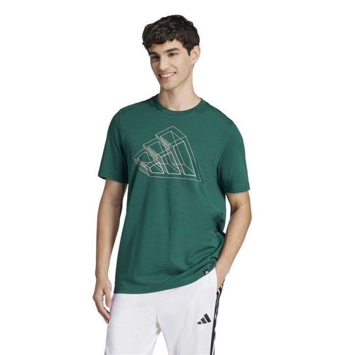 Camiseta de Manga Corta Hombre Adidas Fill Verde oscuro 9-10 Años 3