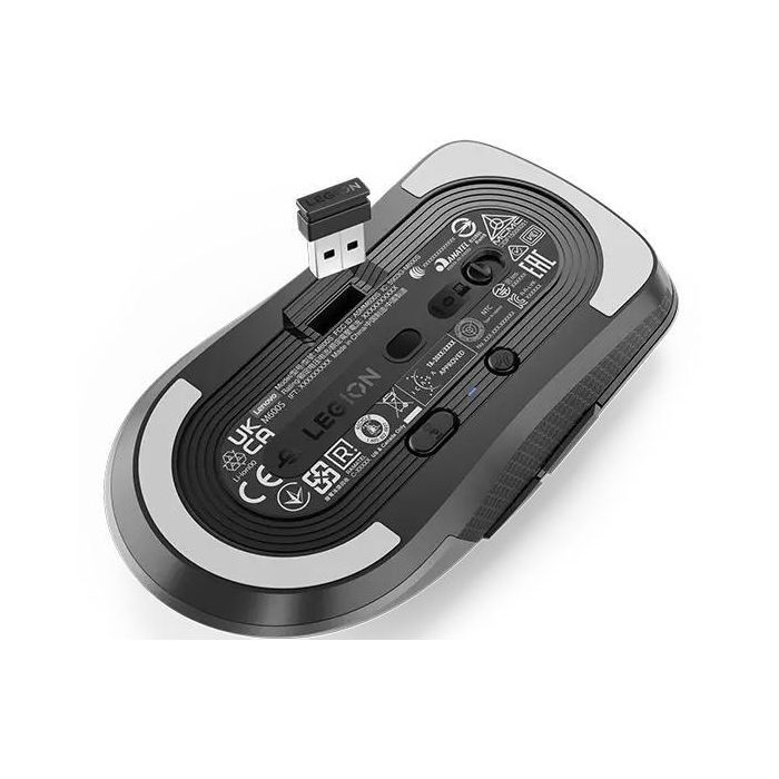 Lenovo Legion M600s Qi Ratón Gaming Inalámbrico con Carga Qi, 73g, 19000 DPI, Sensor Pixart 3370, 6 Botones 10
