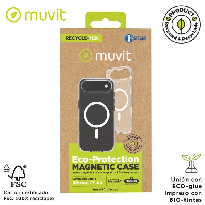 Funda para Móvil Muvit for Change iPhone Air Transparente 5 Funda para Móvil Muvit for Change iPhone Air Transparente 5