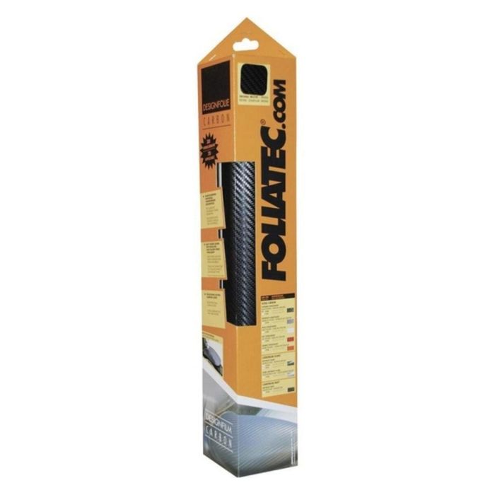 Foliatec FO3160 Lámina Autoadhesiva Efecto Carbono Ultra Negra Estructurada 50x50cm para Interior de Coche PVC 3
