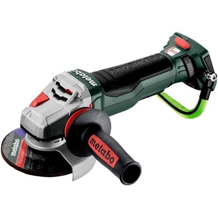 Amoladora angular a batería - METABO - WPBA 18 LTX BL 15-125 Quick DS - 18 V - MetaBOX 165 L