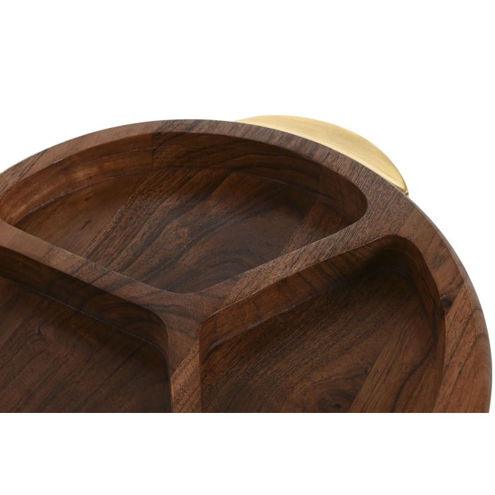 Bandeja Basicos DKD Home Decor Natural Dorado 30.5 x 4.5 x 35 cm 1