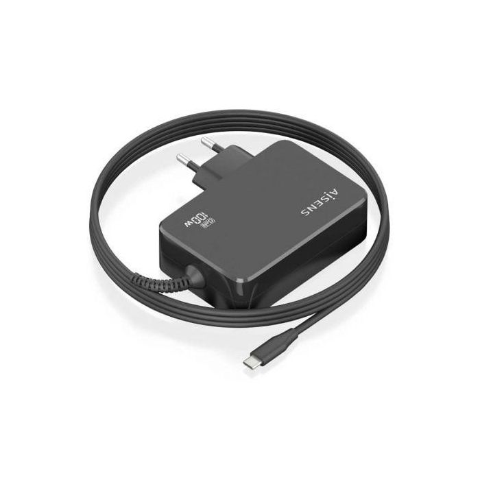 Cargador de Portátil GaN Aisens ASCH-1PD100WL50-BK USB Tipo-C/ 100W/ Automático/ Voltaje 5-20V 1 Cargador de Portátil GaN Aisens ASCH-1PD100WL50-BK USB Tipo-C/ 100W/ Automático/ Voltaje 5-20V 1