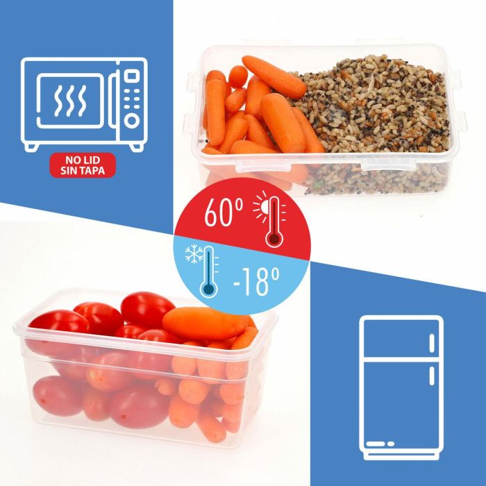 Set de Recipientes de Cocina Herméticos Apilables Max Home 27 x 12 x 20 cm 6 Unidades 3 Set de Recipientes de Cocina Herméticos Apilables Max Home 27 x 12 x 20 cm 6 Unidades 3