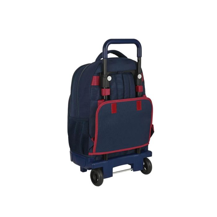 Mochila Escolar con Ruedas F.C. Barcelona Corporativa Azul Granate (33 x 45 x 22 cm) 1