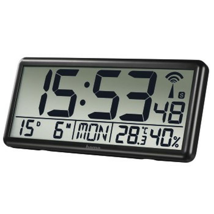 Reloj de Pared Hama Jumbo Negro Plástico