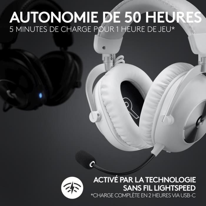 Logitech Auriculares Gaming G Pro X con micrófono cardioide, drivers Graphene 50 mm y tecnología LIGHTSPEED 2 Logitech Auriculares Gaming G Pro X con micrófono cardioide, drivers Graphene 50 mm y tecnología LIGHTSPEED 2