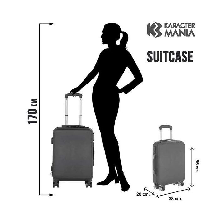 Karactermania Maleta Cabina ABS 4 Ruedas Unifor 55x38x20 cm Cierre TS Color Negro 5 Karactermania Maleta Cabina ABS 4 Ruedas Unifor 55x38x20 cm Cierre TS Color Negro 5