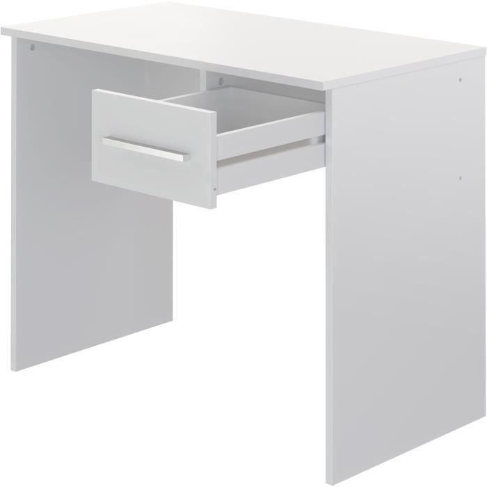 Escritorio con cajones pequeños - Melamina blanca - 90 x 50 x 74 cm 4 Escritorio con cajones pequeños - Melamina blanca - 90 x 50 x 74 cm 4