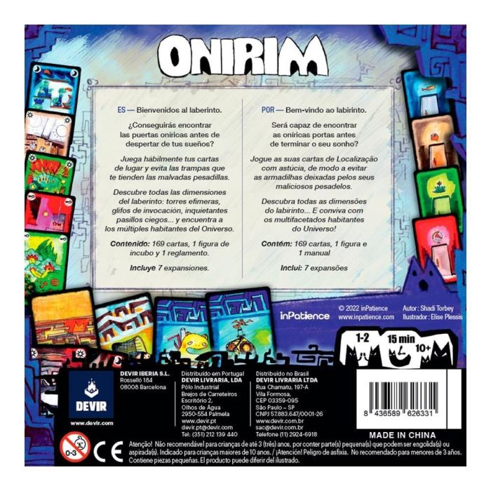 Devir Juego de Cartas Onirim Edición Incluye 7 Expansiones, Juego de Mesa Solitario o Cooperativo, 15 Minutos de Duración 1