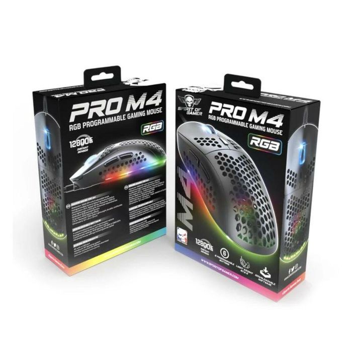 Ratón Spirit of Gamer Ratón Pro M4 Negro 1 Ratón Spirit of Gamer Ratón Pro M4 Negro 1