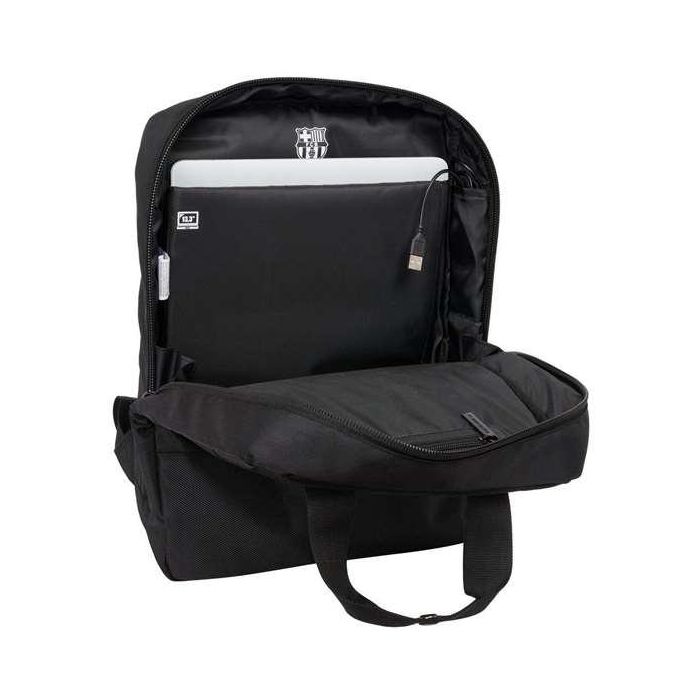Mochila Safta Para Portatil 13,3''+Usb F.C. Barcelona Premium Black 110x290x390 mm 6 Mochila Safta Para Portatil 13,3''+Usb F.C. Barcelona Premium Black 110x290x390 mm 6