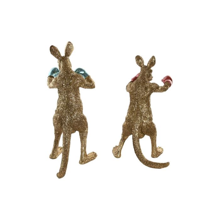 DKD Home Decor Figura Decorativa Canguro Moderna de Resina Roja y Azul 25x40.5x23 cm (2 Unidades) 2 DKD Home Decor Figura Decorativa Canguro Moderna de Resina Roja y Azul 25x40.5x23 cm (2 Unidades) 2