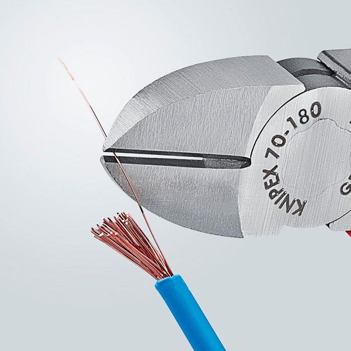 Knipex Alicate de corte diagonal 180 mm filo con bisel 185 x 54 x 22 mm 4 Knipex Alicate de corte diagonal 180 mm filo con bisel 185 x 54 x 22 mm 4