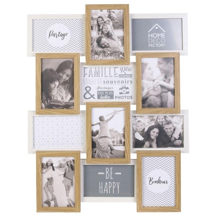 Home Deco Factory Essentiel Marco 12 Fotos 10x15 cm Madera Blanco 0 Home Deco Factory Essentiel Marco 12 Fotos 10x15 cm Madera Blanco 0