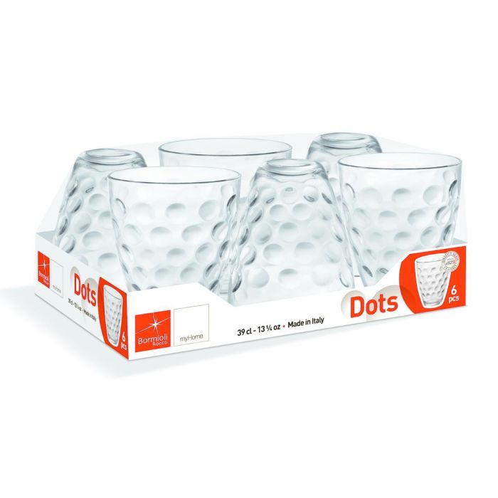 Bormioli Rocco Vasos Bajos Vidrio Dots 25 cL Set 6 Transparente 1