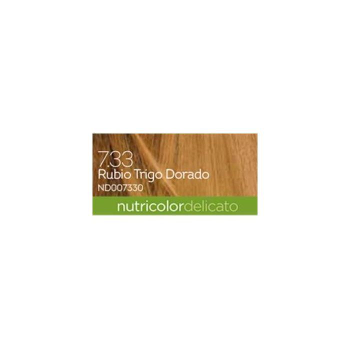 BIOKAP 7.33 Tinte Rubio Trigo Dorado 140ml Delicato, Cobertura Canas, Nutre y Repara Cabello