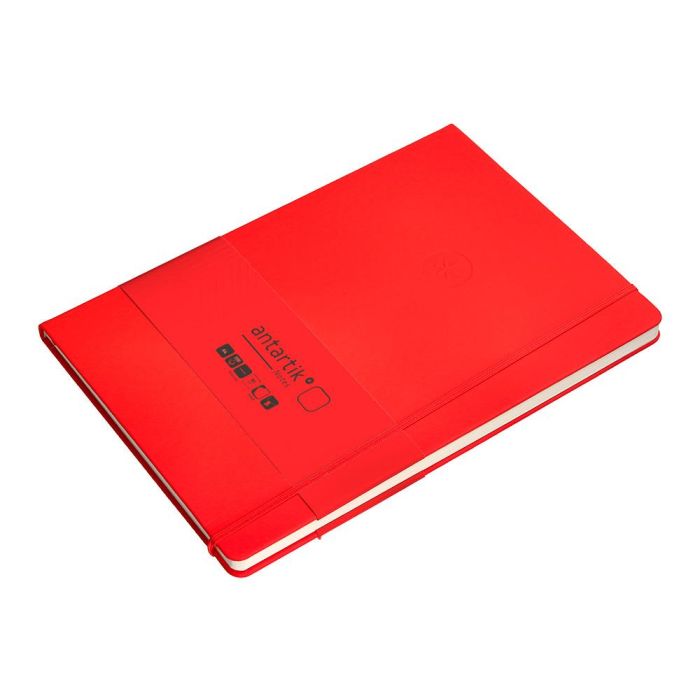 Cuaderno Con Gomilla Antartik Notes Tapa Dura A4 Hojas Lisas Rojo 100 Hojas 80 gr Fsc 5