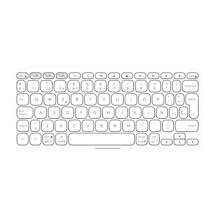 Teclado Logitech 920-012974 Blanco Gris QWERTY 22