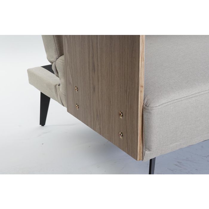 DKD Home Decor Sofá Cama Urban Beige y Marrón de Eucalipto y Poliéster Desmontable 203x87x81 cm Alt. asiento 41 cm 4 DKD Home Decor Sofá Cama Urban Beige y Marrón de Eucalipto y Poliéster Desmontable 203x87x81 cm Alt. asiento 41 cm 4