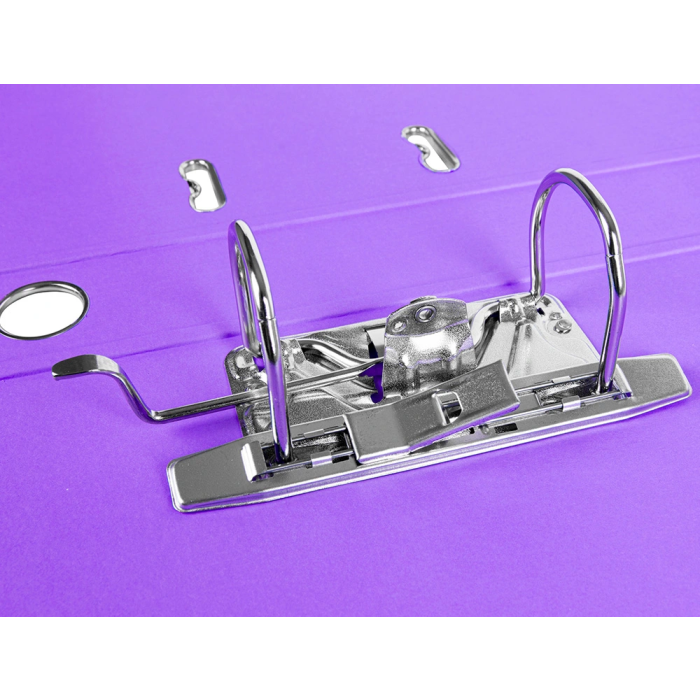 Liderpapel Archivador de palanca Documenta Folio forrado PVC, Rado, lomo 52 mm, lila, con compresor metálico 4