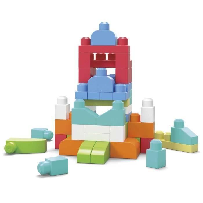 Mattel Mega Bloks Bolsa de Construcción Rosa 60 Piezas | Juguete de Bloques para Bebés desde 7 Meses 3