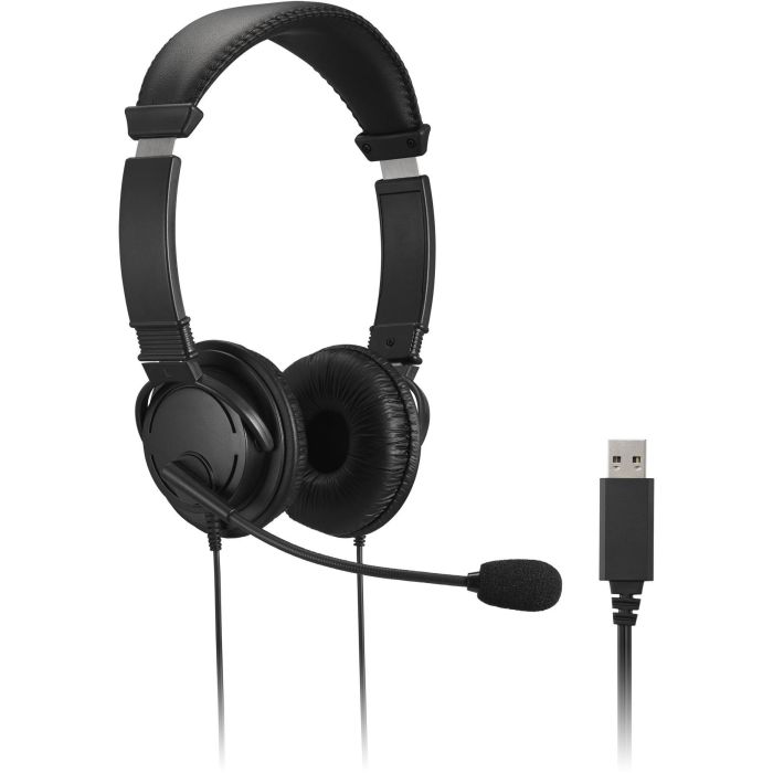 Kensington K33065WW Auriculares Hi-Fi USB con Micrófono y Control de Volumen para Oficina y Centro de Llamadas