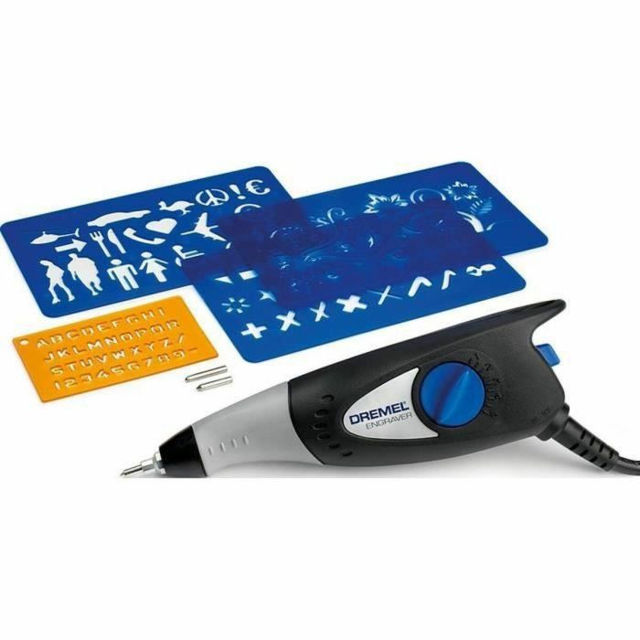 Dremel Grabador Herramienta de Precisión con Control de Profundidad Variable para Metales, Vidrio, Madera, Plástico y Cerámica - Kit con Plantillas 5