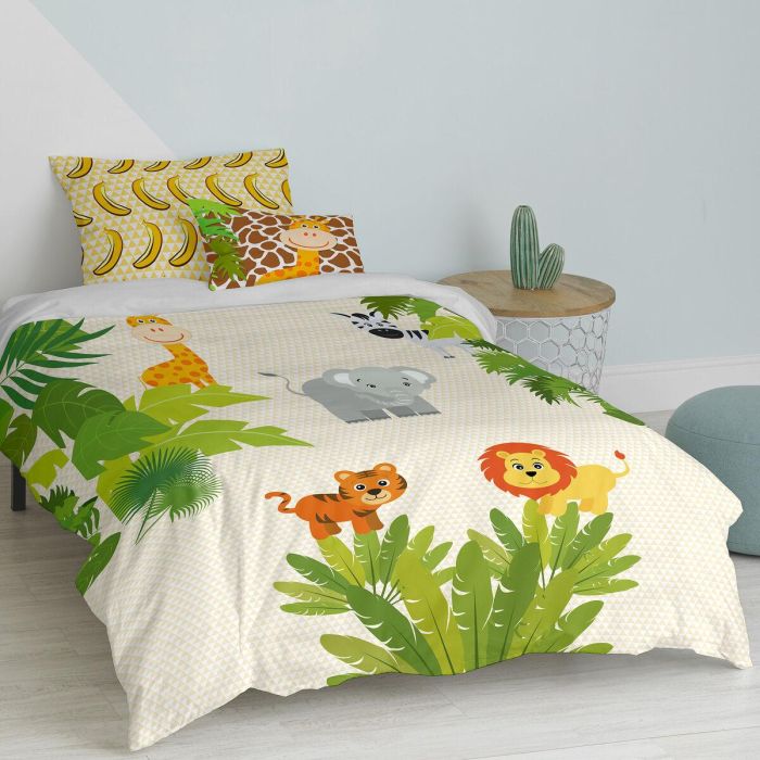 Juego de funda nórdica HappyFriday Mr Fox Wild Multicolor Cama de 80 2 Piezas 5