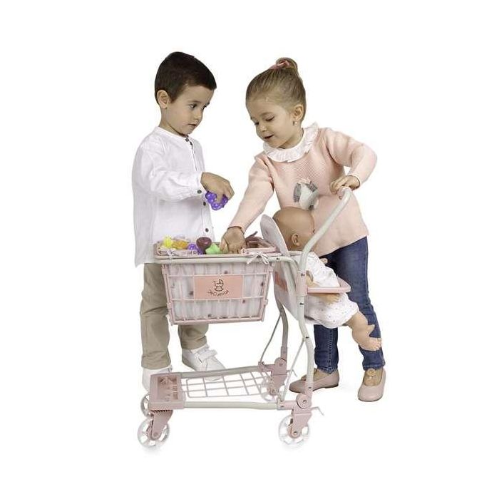 Decuevas Carro Compra Portabebe Koala con Set 12 Frutas para Muñecas hasta 50cm 30x50x62 cm 1