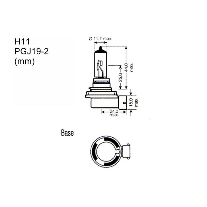 Bombilla para Automóvil M-Tech PTZSW11-DUO 12 V Parte trasera Halógena 55 W 2
