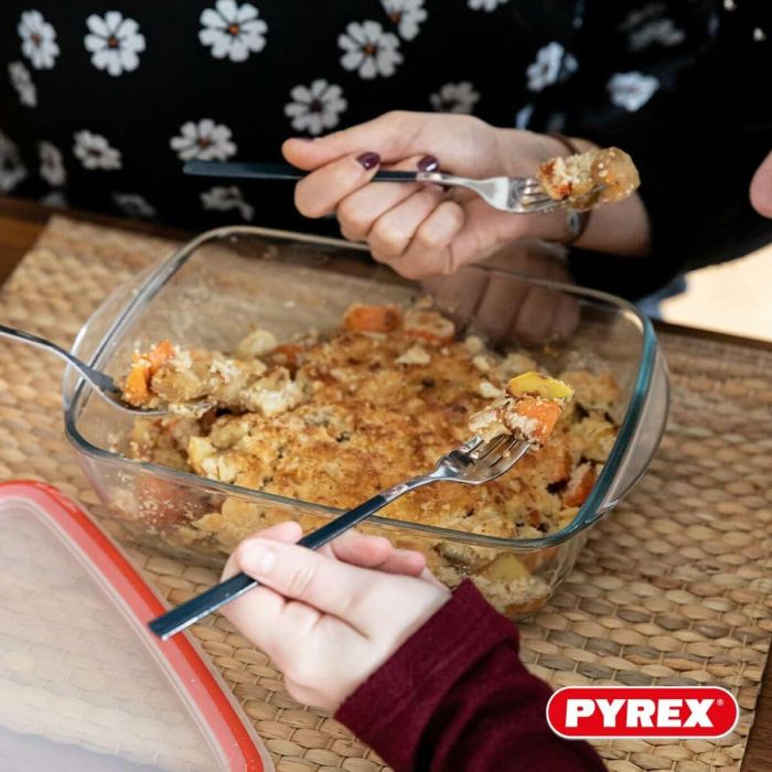 Pyrex AAAAY00560 Set 5 Recipientes Cook & Heat de Vidrio con Tapa y Válvula de Vapor para Almacenar y Microondas 1