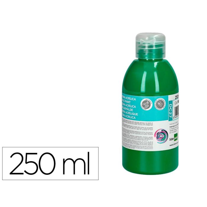 Pintura Acrilica Liderpapel Bote De 250 mL Verde Oscuro