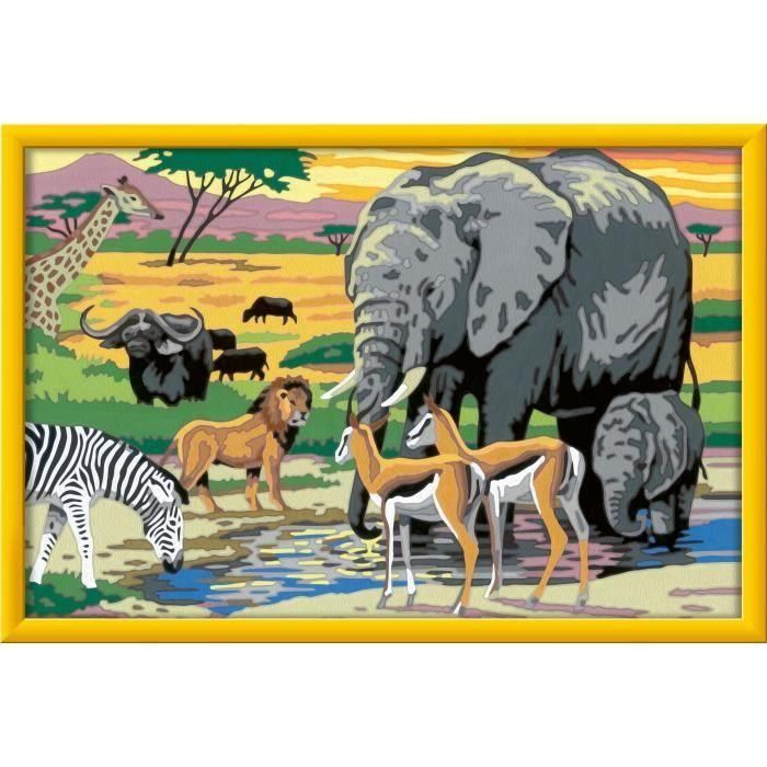 Ravensburger RAV00025999 CreArt Kids - Pintar por Números para Niños - Savannah 31x21cm 2