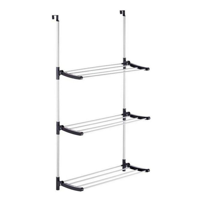Kipit Tendedero de Puerta Plegable, 6.5 Metros de Capacidad, 3 Estantes, 7x61.5x12.5 cm (12 Unidades)