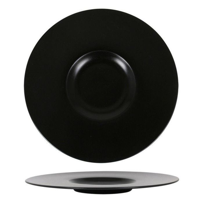 Plato Llano Neat Porcelana Negro (Ø 30 cm)