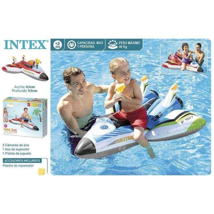 Figura hinchable avion con lanzador de agua 117x117 cm. (+ 3 años) - modelos surtidos 7 Figura hinchable avion con lanzador de agua 117x117 cm. (+ 3 años) - modelos surtidos 7