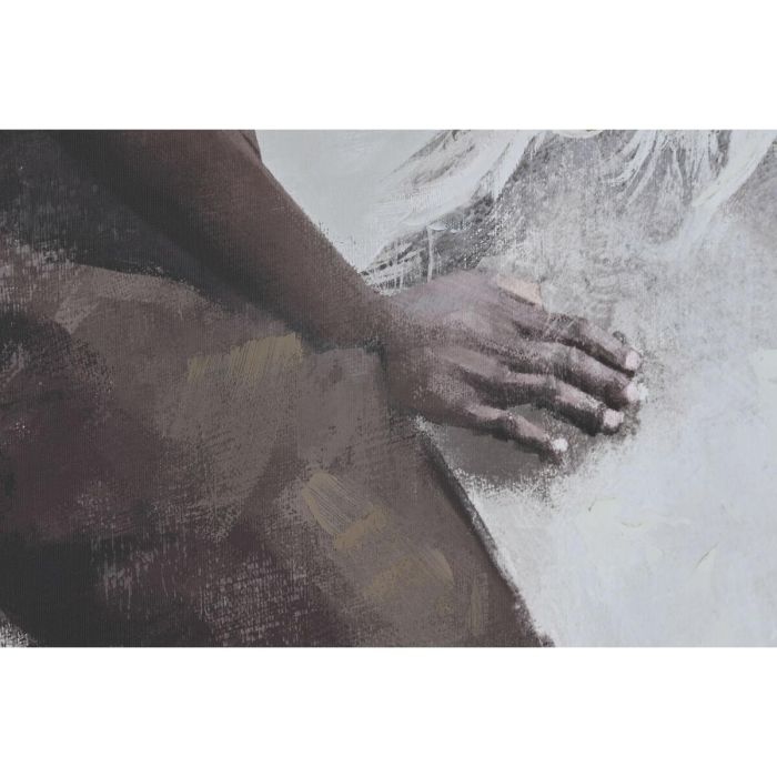 DKD Home Decor Cuadro Moderno de Lienzo y PS Blanco Gris Chica Caballo 140 x 100 cm (2 Unidades) 2 DKD Home Decor Cuadro Moderno de Lienzo y PS Blanco Gris Chica Caballo 140 x 100 cm (2 Unidades) 2