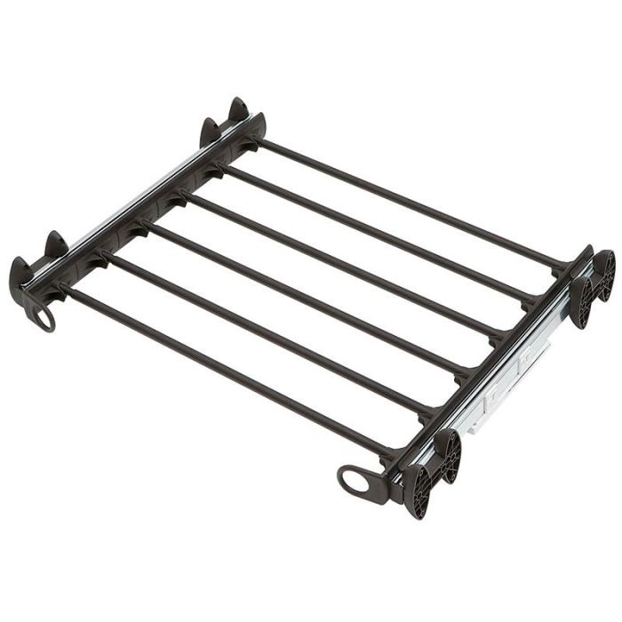 SERVETTO 1228.153 Pantalonero Extraíble y Extensible, Extracción Total, Cierre Amortiguado, Sujeción Lateral, 620-1000mm, Carga 11kg, Marrón
