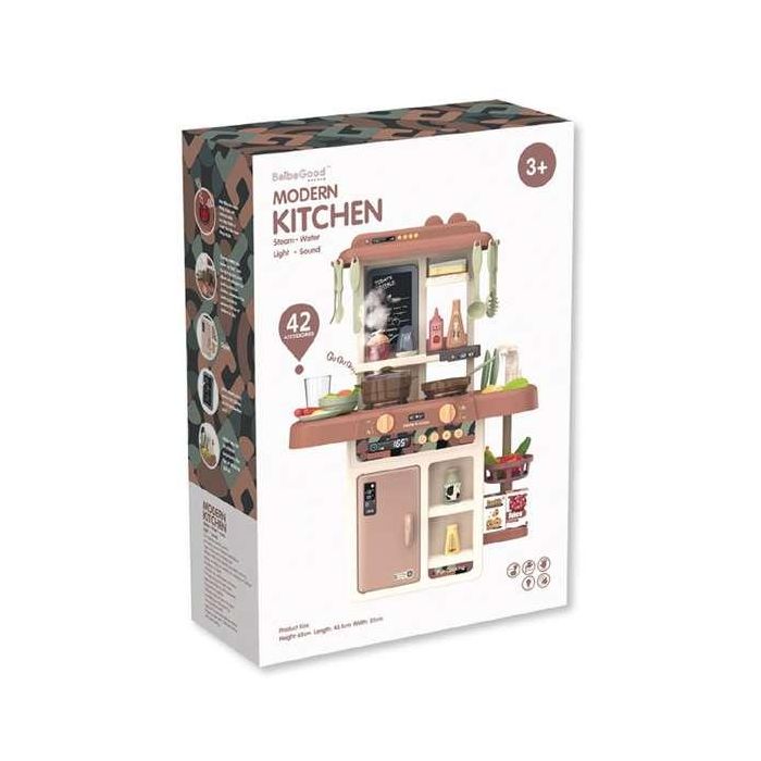 Cocina moderna con 42 accesorios, luces, sonidos y vapor, 63x45'5x22cm 3