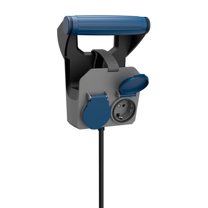 Prolongador expert de pared 2 tomas con tapa ip44 h05rr-f 4 g 1,5 mm² 16 a 230 v~ 10 m negro/gris/azul 1 Prolongador expert de pared 2 tomas con tapa ip44 h05rr-f 4 g 1,5 mm² 16 a 230 v~ 10 m negro/gris/azul 1
